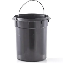Zeller Pedaalemmer - 3L - wit - metaal en bamboe - 24 cm - toilet