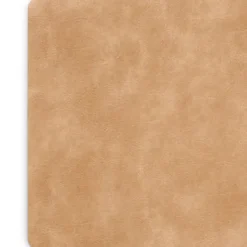 Zeller placemats lederlook - lichtbruin - 45 x 30 cm