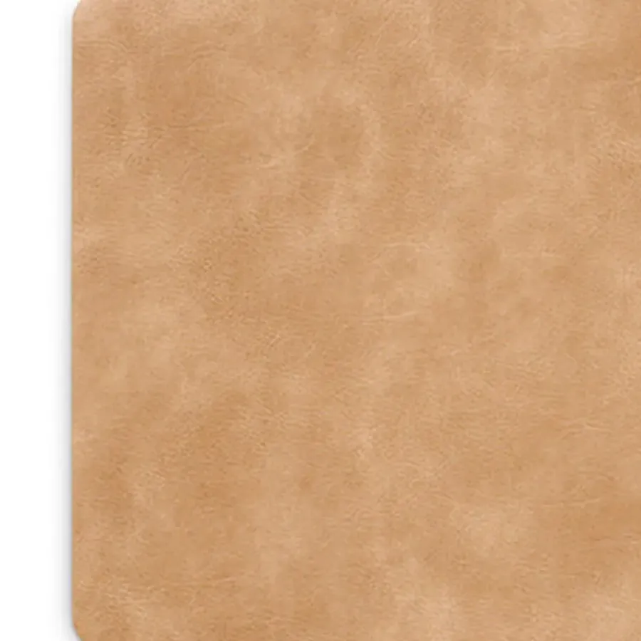 Zeller placemats lederlook - lichtbruin - 45 x 30 cm