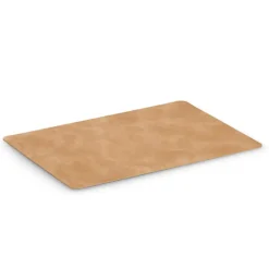 Zeller placemats lederlook - lichtbruin - 45 x 30 cm