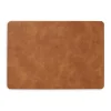 Placemats-Zeller placemats lederlook - cognac bruin - 45 x 30 cm