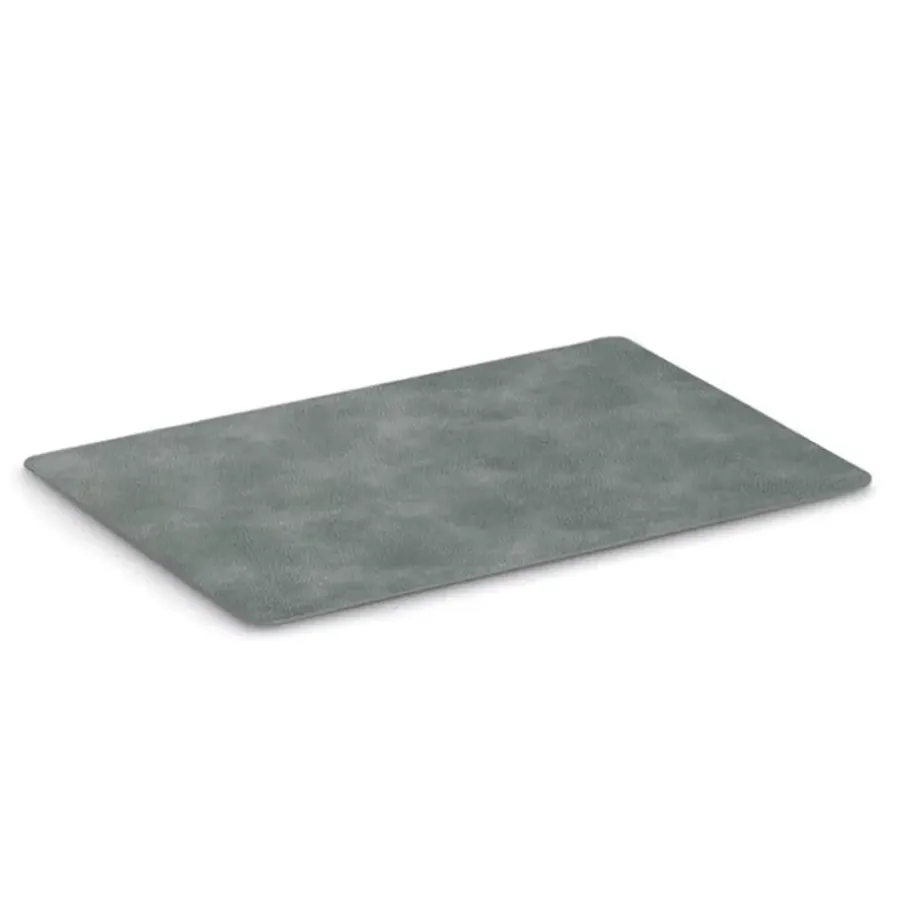 Zeller placemats lederlook - grijs - 45 x 30 cm