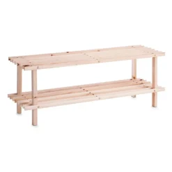 Kledingopbergers-Zeller Schoenenrek - hout - 2-laags - 80 x 26 x 29 cm