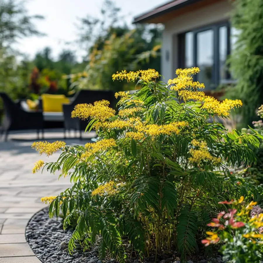 Plant in a Box Zilveracacia - Set van 3 - Mimosa dealbata - Hoogte 25-40cm - ⌀9cm