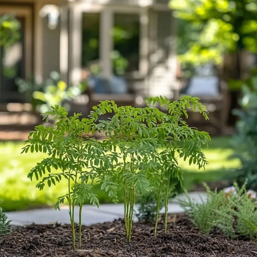 Plant in a Box Zilveracacia - Set van 3 - Mimosa dealbata - Hoogte 25-40cm - ⌀9cm