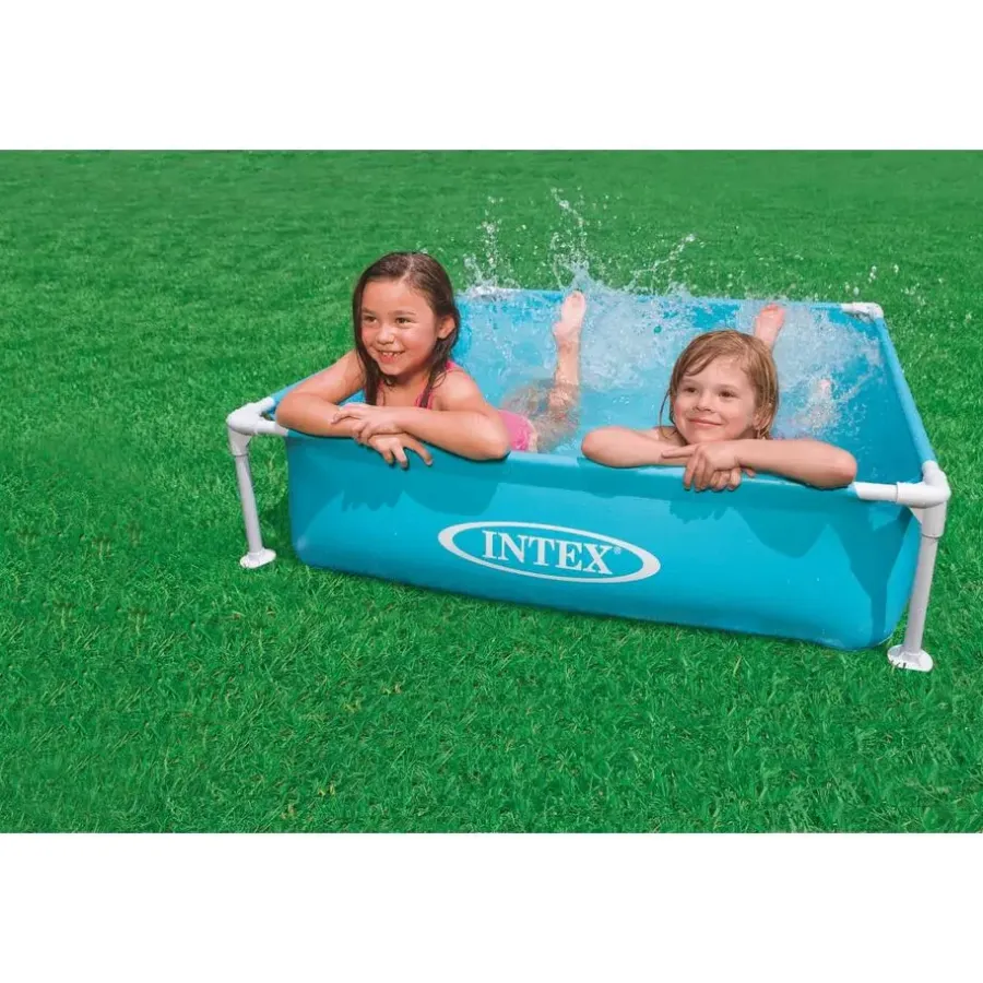 Zwembaden En Accessoires-INTEX Zwembad blauw - 122x122x30 cm