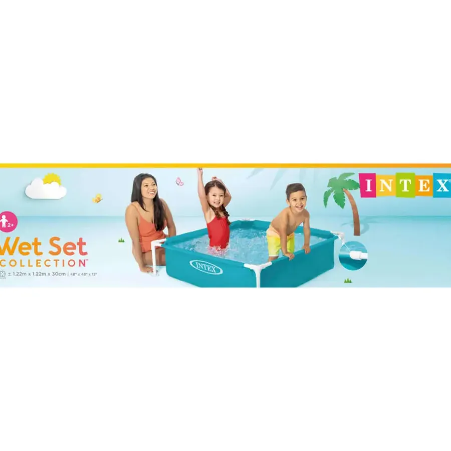 Zwembaden En Accessoires-INTEX Zwembad blauw - 122x122x30 cm