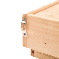 Nachtkastjes|Nachtkastjes-Nordlys Zwevend Nachtkastje van Hout met Lade