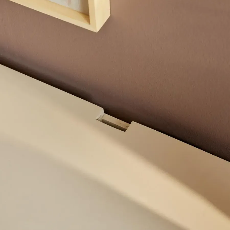 Tv Meubels-StarFurn Zwevend Tv-Meubel Beige Mangohout - 160x35x30cm - 3 Deuren - Vision
